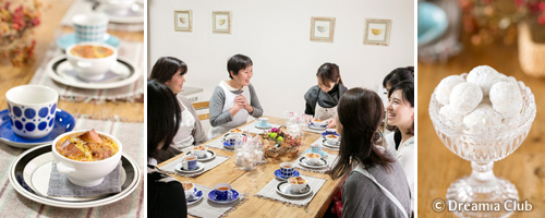 先生も一緒にテーブルに。様々な情報交換がされ、生徒さんにとってリフレッシュになる時間です