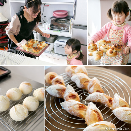 生徒さんが作ったパンは、焼き上がりの感激と一緒に全てお持ち帰りができます