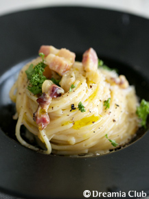 豆乳のカルボナーラ