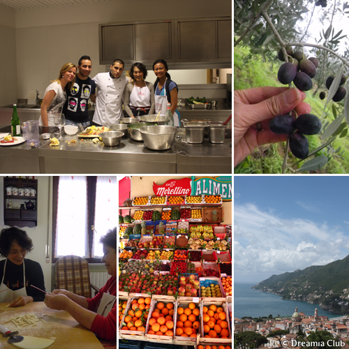 イタリアへは定期的に料理の研究のため訪問。伝統と最新情報を吸収してレッスンにも反映