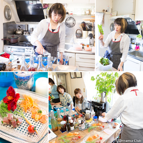 ウェルカムドリンクで乾杯のあとは、早速前菜を。旬の有機野菜がふんだんに使われます