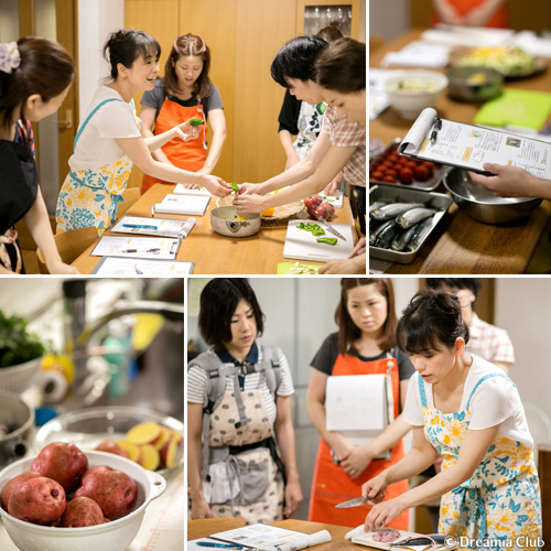 必ずお手本を見てもらい、それから実習を。家庭で作りやすいコツとアドバイスがいっぱい