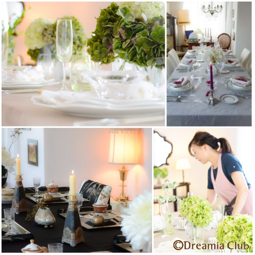 お料理を整える事と同じくらい、テーブルを整える事も大切に考えています