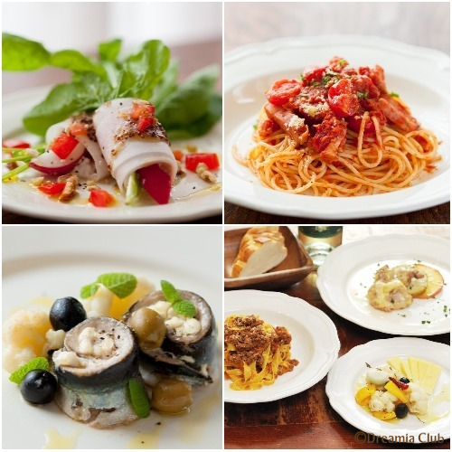 過去のレッスンのお料理例。彩り豊かで、野菜がたっぷり！簡単で見栄えがよいのも魅力です。