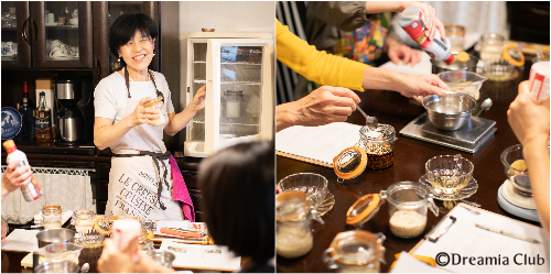 密閉して持ち帰ることができる瓶も用意されています。うまく発酵してくれますように！