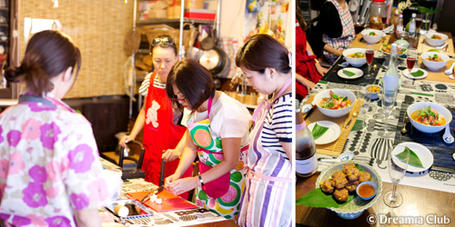 食を通じて喜びや幸せと分かち合えることが教室の醍醐味。笑顔が生まれるスペースです
