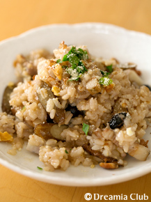 旬野菜と麦のリゾット　くるみ風味