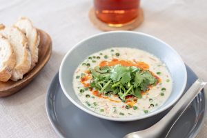 台湾の定番朝ごはん、豆乳スープ！（鹹豆漿シェンドウジャン）