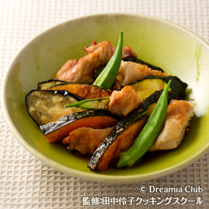 鶏肉と夏野菜の焼きびたし