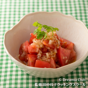 トマトサラダ　玉ねぎドレッシング