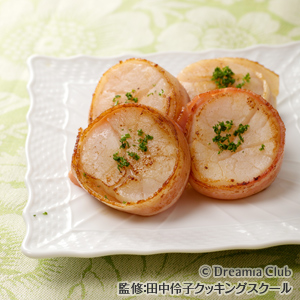 ホタテのベーコン巻焼き