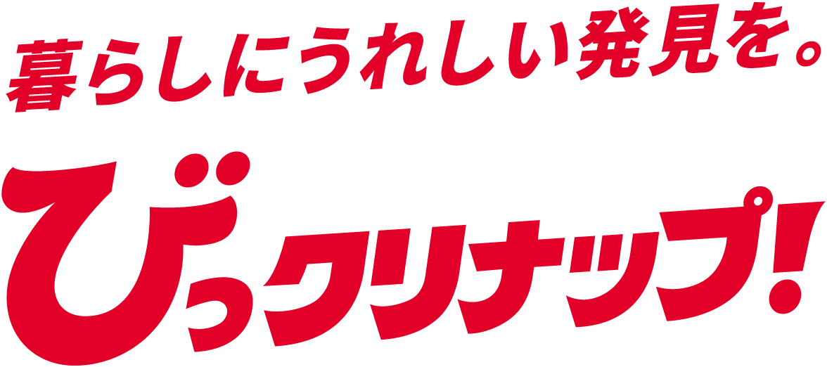 暮らしにうれしい発見を。びっクリナップ！