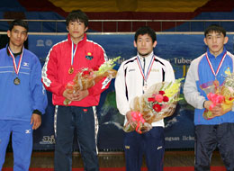3位に入賞した北岡選手 （中央右）
